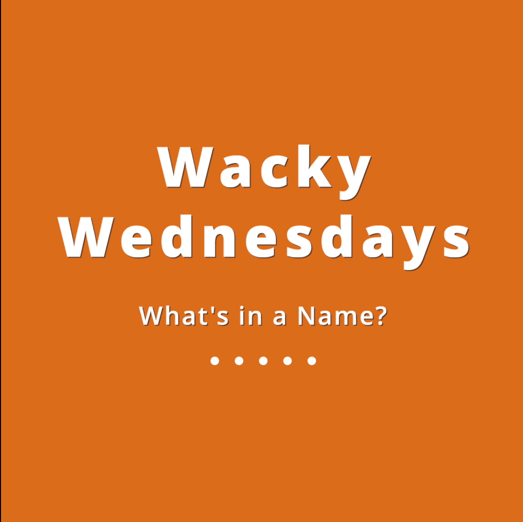 003 Wacky Wednesdays 1 - What's in a Name