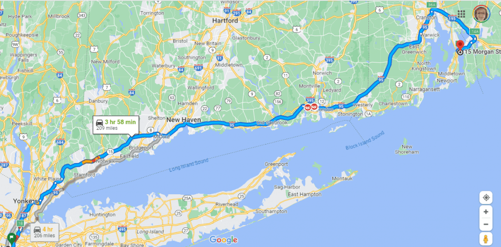 Distance from NYC